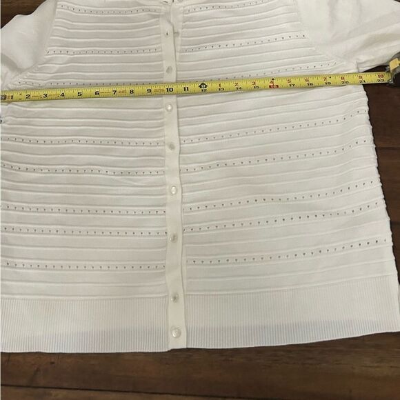 Spense Ivory White Rayon Blend Cardigan Sweater Size XXL NEW - Picture 5 of 12